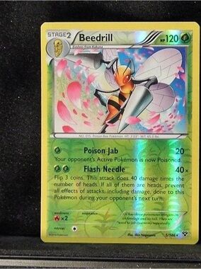Pokémon Beedrill Trading Card Reverse Holographic Rare